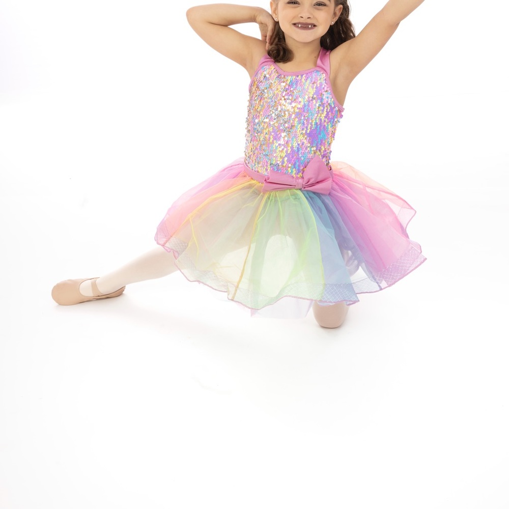 One piece ballet costume with bow